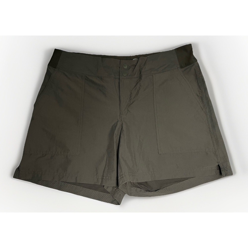 REI Co-op Women's Hiking Trail Shorts Olive Green Mid Rise Size 14 Outdoors - Picture 2 of 12